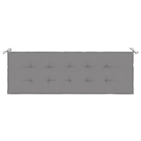Claire Outdoor Cushion for Bench, Button Tufted Gray Fabric, 59 Inch -BM325654
