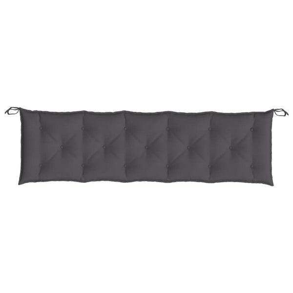 Claire Outdoor Cushion for Bench, Gray Button Tufted Fabric, 71 Inch -BM325670