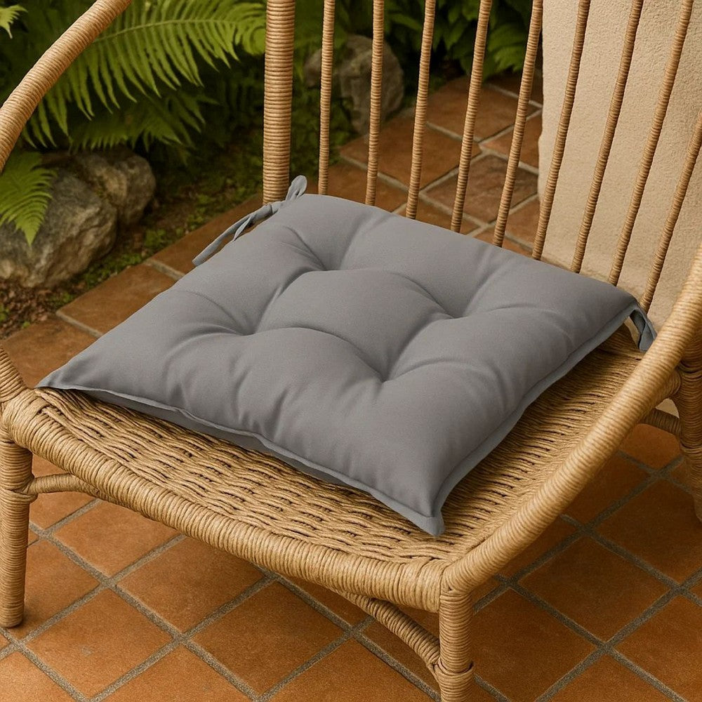 Kia Outdoor Cushion for Chair, Set of 4, 16x16 Square, Gray Fabric -BM325671