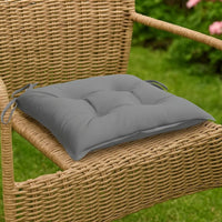 Kia Outdoor Cushion for Chair, Set of 4, 16x16 Square, Gray Fabric -BM325671