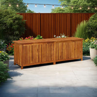 Outdoor Storage Box, Waterproof PE Bag, 69 Inch Brown Acacia Wood -BM325705