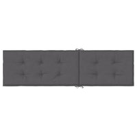 Outdoor Cushion for Lounge Chair, Tufted Dark Gray Oxford Fabric -BM325715