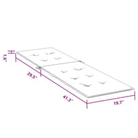 Outdoor Cushion for Lounge Chair, Tufted Dark Gray Oxford Fabric -BM325715