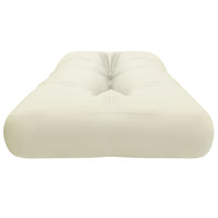 Moni Outdoor Cushion for Bench, Deep Tufted, White Fabric, 47 Inch -BM325734