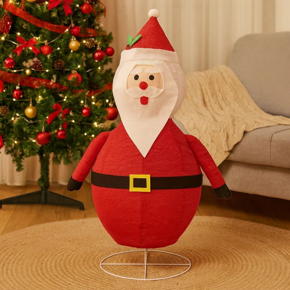 Santa Claus Figurine Christmas Decoration, USB, LED, Red White 24 Inch -BM325741