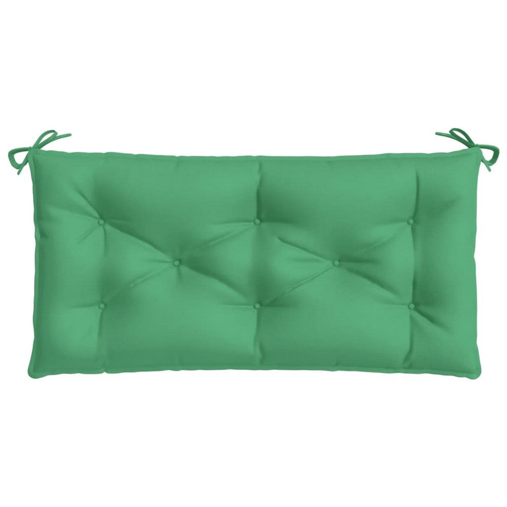 Set of 2 Outdoor Cushions for Bench, 39 Inch Tuft Green Oxford Fabric -BM325751