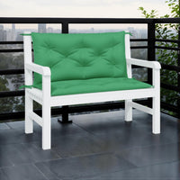 Set of 2 Outdoor Cushions for Bench, 39 Inch Tuft Green Oxford Fabric -BM325751