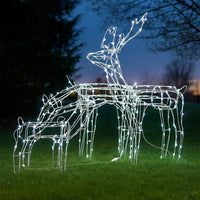 Outdoor 299 LED Lit Christmas Reindeer Family 3pc Set, Multicolor -BM325771