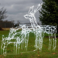 Outdoor 299 LED Lit Christmas Reindeer Family 3pc Set, Multicolor -BM325771