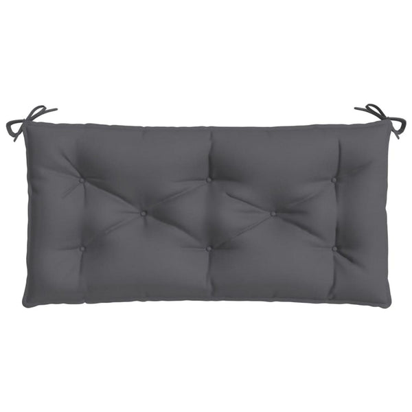 Outdoor Cushion for Bench, 43x20 In, Tufted Stitch Gray Oxford Fabric -BM325774