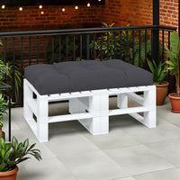 Keya Cushion for Bench, 31x47, Tufted Stitched Gray Outdoor Fabric -BM325792