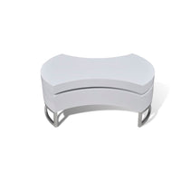 Coffee Table, Contemporary Rotating Storage Design, 32 Inch White -BM325840