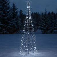 118 Inch Outdoor Cone Christmas Tree Light, 570 Cool White LEDs -BM325906