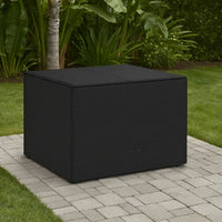 Outdoor Storage Box, Water Resistant Inner Bag 32 Inch Black PE Rattan -BM325907