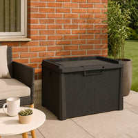 Outdoor Storage Box, 33 Gallon Capacity 29 Inch Weather Resistant Gray -BM325908