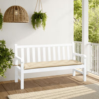 Claire Cushion for Bench with Tie Ropes, Beige Tufted Oxford Fabric -BM325929