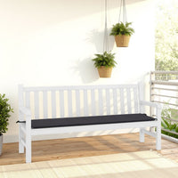 Claire Outdoor Cushion for Bench with Tie Ropes, Gray Oxford Fabric -BM325945