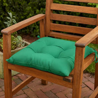 Zia Outdoor Cushion for Chair Set of 4, Non-Slip Ropes, Green Fabric -BM325954