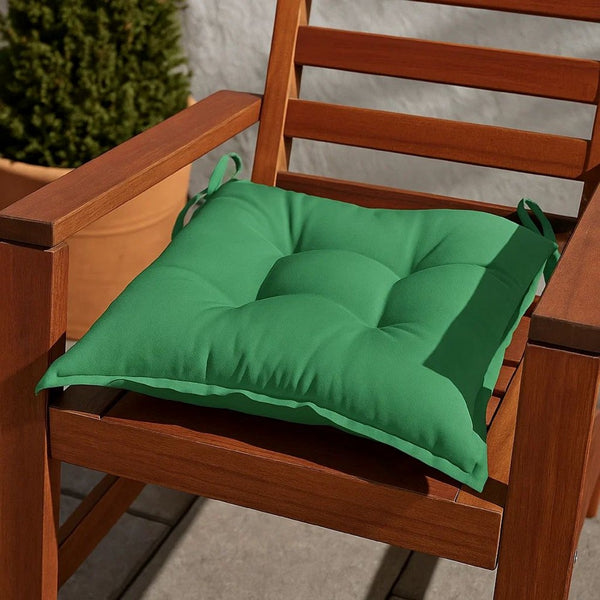 Zia Outdoor Cushion for Chair Set of 4, Non-Slip Ropes, Green Fabric -BM325954