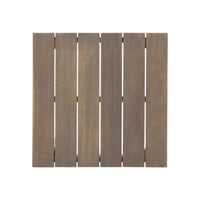 Elin Side End Table, 20 Inch Slatted Square Top, Brown Acacia Wood -BM325978