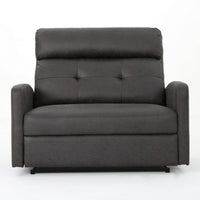 Power Recliner Chair, Oversize Wide Seat, Tufted Slate Gray Microfiber -BM325991