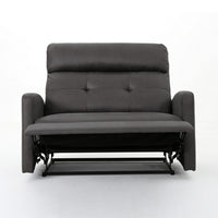 Power Recliner Chair, Oversize Wide Seat, Tufted Slate Gray Microfiber -BM325991