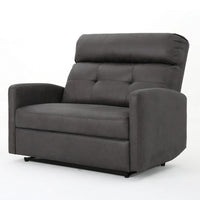 Power Recliner Chair, Oversize Wide Seat, Tufted Slate Gray Microfiber -BM325991