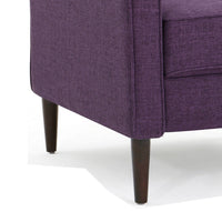 Dupe Manual Reclining Chair, Button Tufted Design, Purple Polyester -BM326012