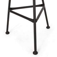 Tee Outdoor Side End Table, 20 Inch Rattan Weave, Glass Top, Steel -BM326016