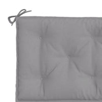 Claire Outdoor Cushion for Bench, Tufted Gray Oxford Fabric, 47 Inch -BM326237
