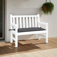 Claire Outdoor Cushion for Bench, Tufted Black Oxford Fabric, 39 Inch -BM326245