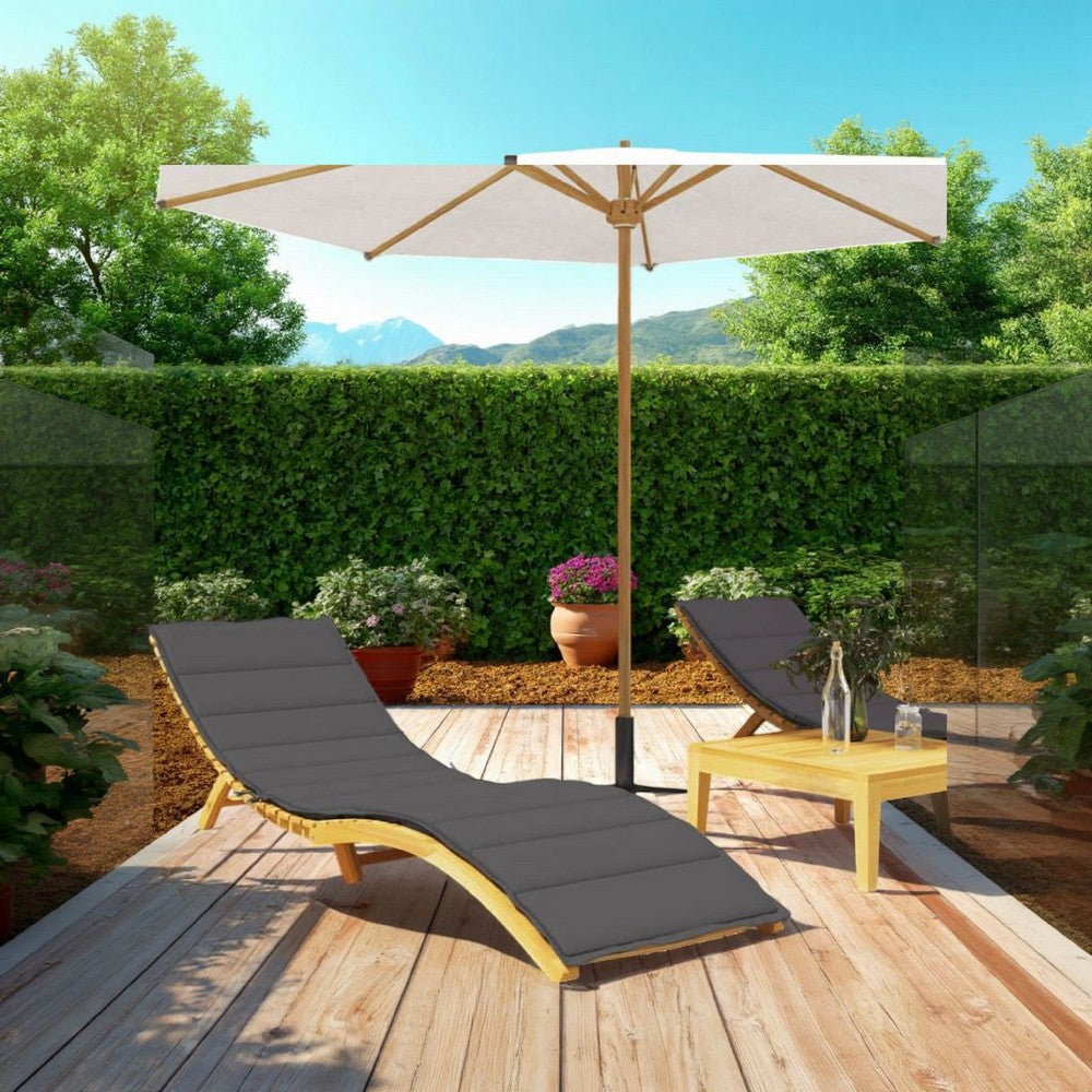 Outdoor Cushion for Chaise Lounger, 79 Inch Texture Gray Oxford Fabric -BM326250