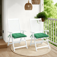 Kia Outdoor Cushions for Set of 2, Tufted Green Oxford Fabric -BM326267