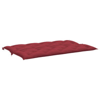 Claire 2pc Outdoor Cushion for Bench, Tufted Wine Red Oxford Fabric