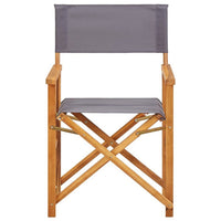 Outdoor Folding Directors Accent Set of 2, Gray, Acacia Wood -BM326287