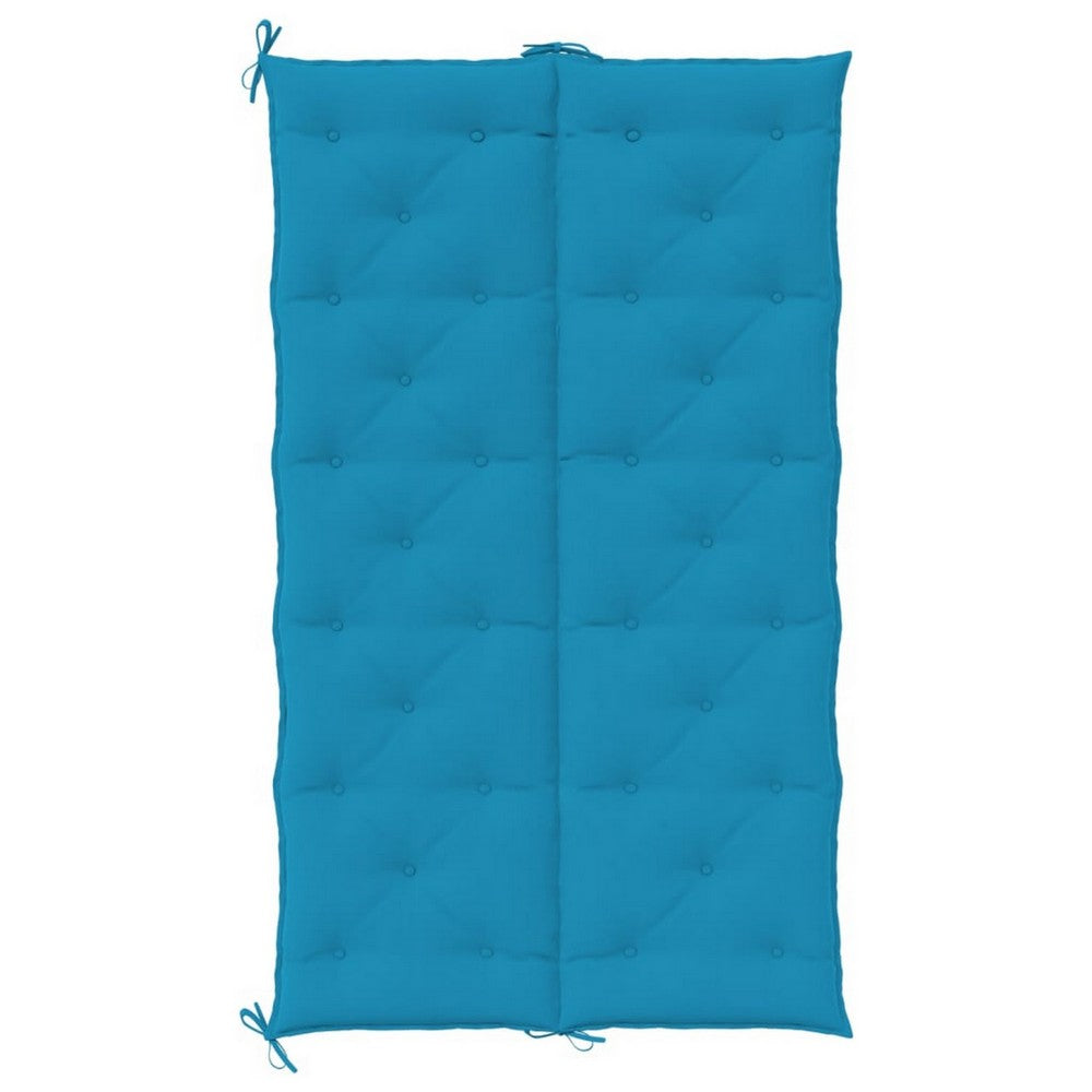 Claire Outdoor Cushion for Bench, 71 Inch, Blue Tufted Oxford Fabric -BM326347