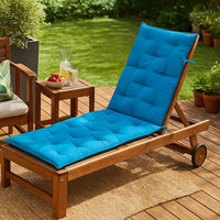 Claire Outdoor Cushion for Bench, 71 Inch, Blue Tufted Oxford Fabric -BM326347