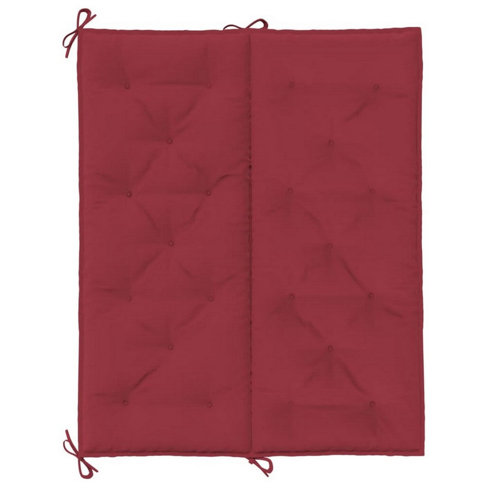 Claire Outdoor Cushion for Bench, 47 Inch, Red Tufted Oxford Fabric -BM326350