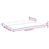 Claire Outdoor Cushion for Bench, 47 Inch, Black Tufted Oxford Fabric -BM326351