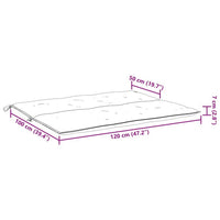Claire Outdoor Cushion for Bench, 47 Inch, Beige Tufted Oxford Fabric -BM326358