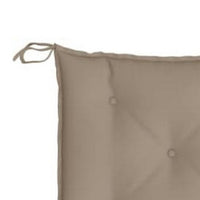 Claire Outdoor Cushion for Bench, Button Tufted Taupe Fabric, 59 Inch -BM326391