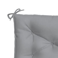 Claire Outdoor Cushion for Bench, Button Tufted Gray Fabric, 59 Inch -BM326397