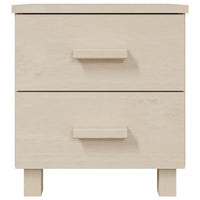 Bedside Nightstand Set of 2, 2 Drawers, Honey Brown Pine Wood -BM326399