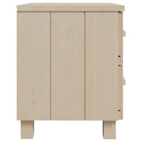 Bedside Nightstand Set of 2, 2 Drawers, Honey Brown Pine Wood -BM326399