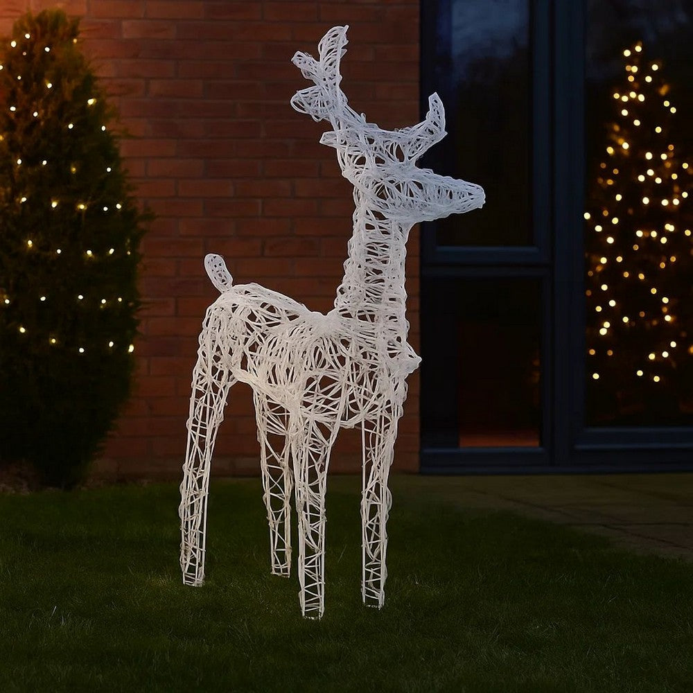 2pc Outdoor Christmas  Decor, 40 Cool White LEDs, Acrylic -BM326403