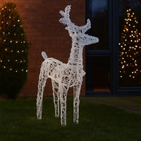 2pc Outdoor Christmas  Decor, 40 Cool White LEDs, Acrylic -BM326403