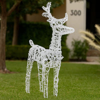 2pc Outdoor Christmas  Decor, 40 Cool White LEDs, Acrylic -BM326403