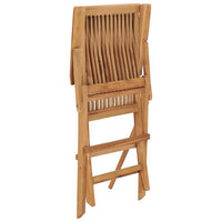 Hina Folding Outdoor ArmSet of 6, Brown Solid Teak Wood, Slatted -BM326418