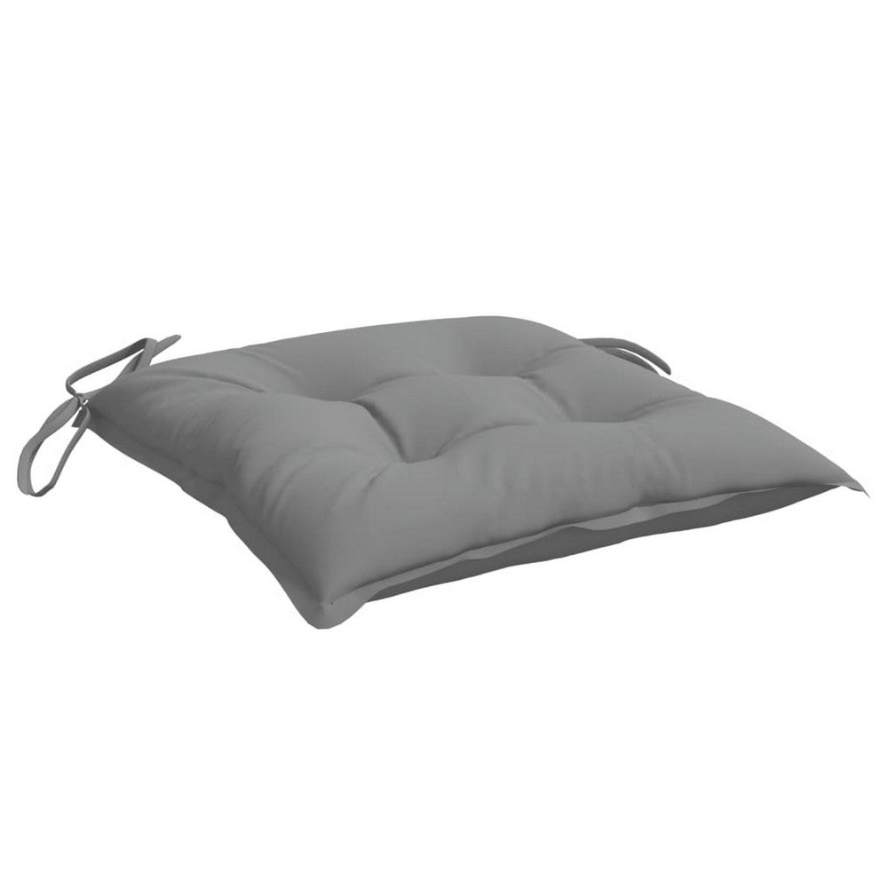 Kia Outdoor Cushion For Set of 2, Square Gray Oxford Fabric -BM326422