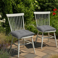 Kia Outdoor Cushion For Set of 2, Square Gray Oxford Fabric -BM326422